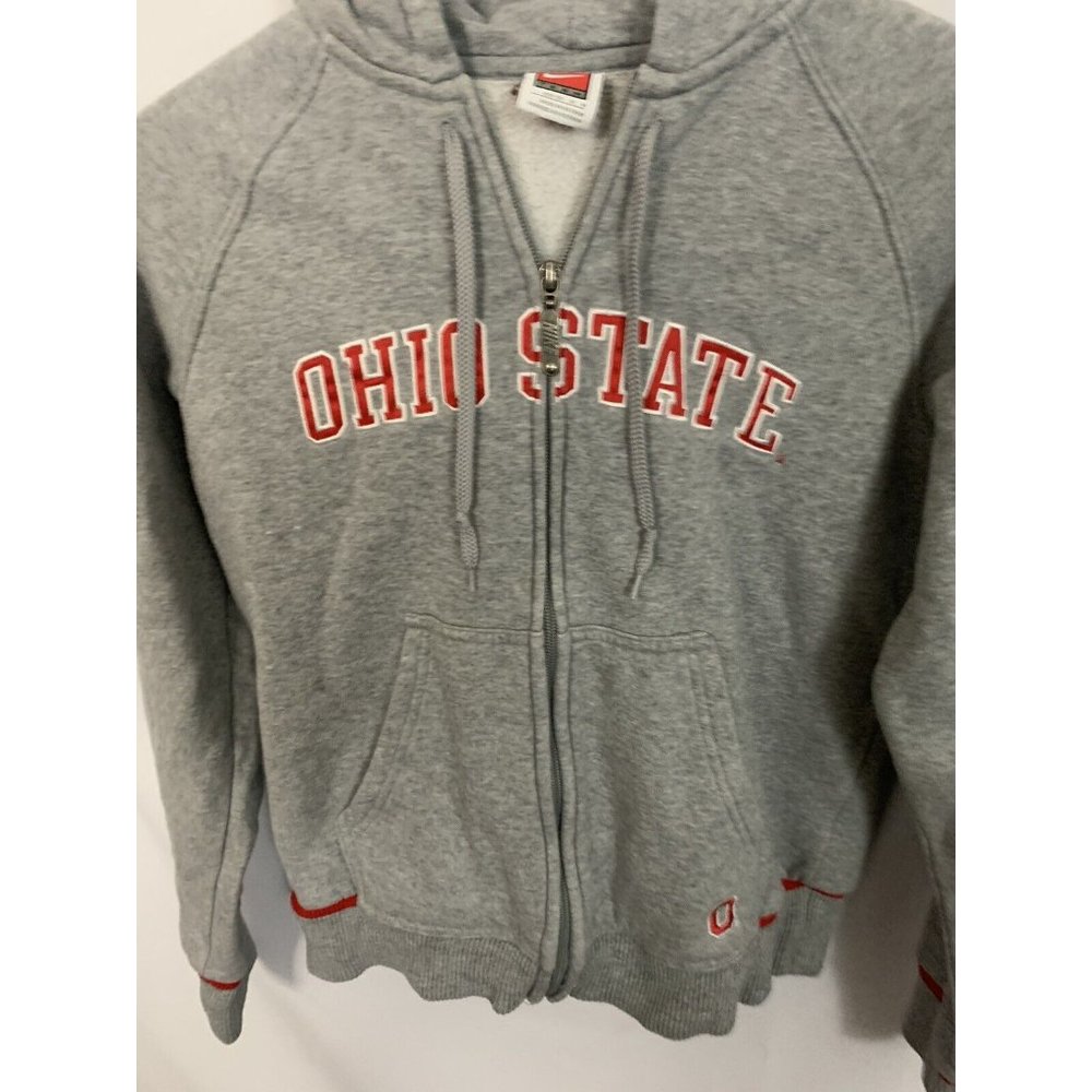 Ohio State Buckeyes Nike Team Boys M Gray Full Zip Hoodie - Picture 2 of 6